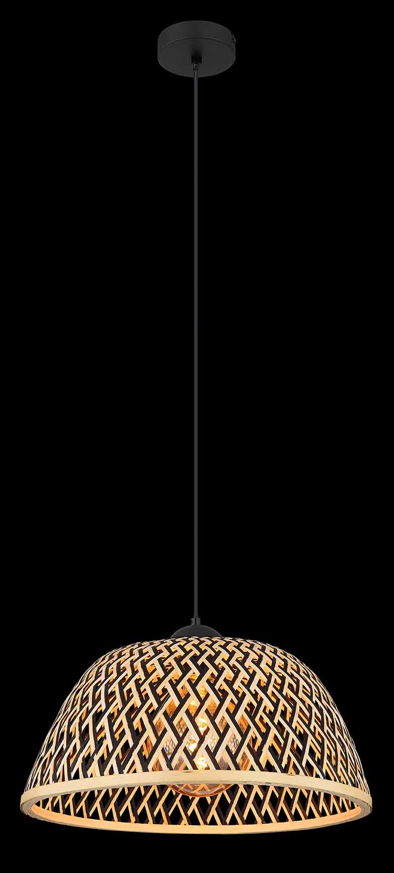 Suspension bohème noire en métal Globo Colly – Image 3