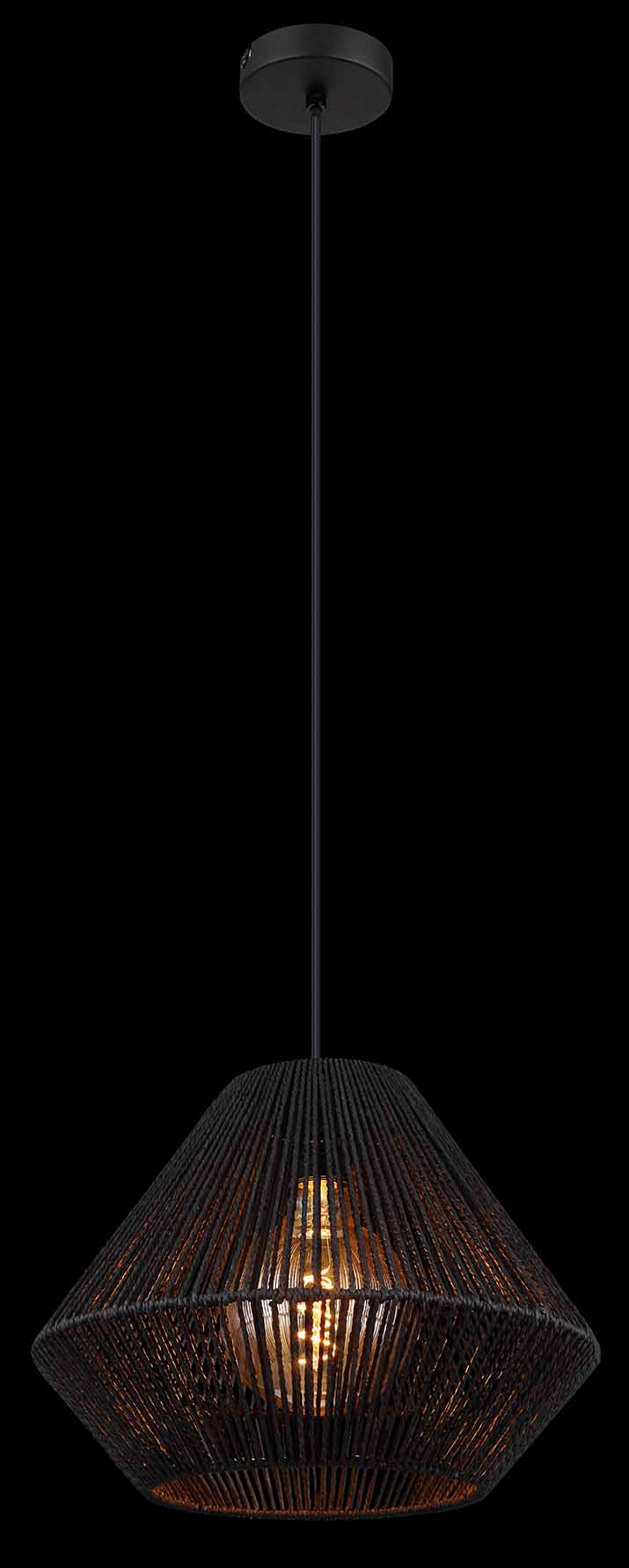 Suspension bohémienne noire en métal Globo Houdini – Image 3