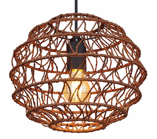 Suspension bohémienne noire en métal Globo Senni – Image 2