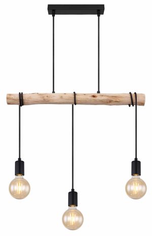 Alternative view of Suspension campagnarde noire en métal Globo Gregor