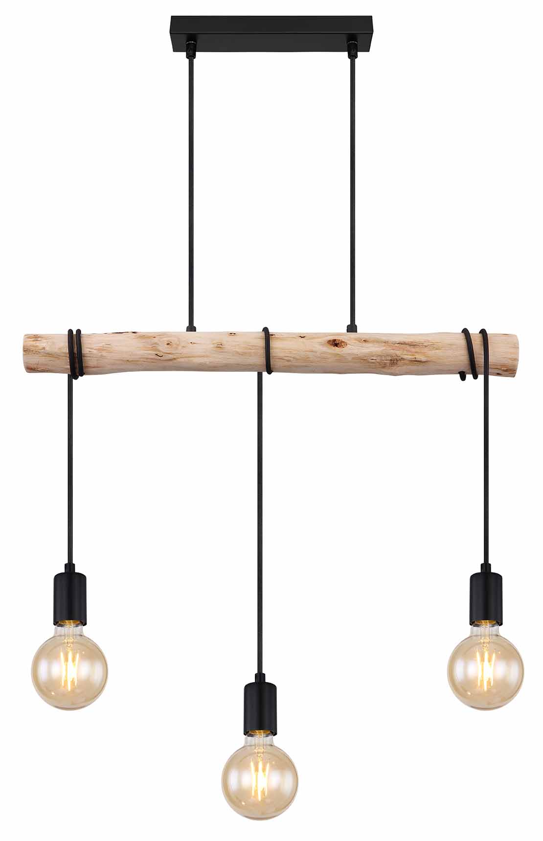 Suspension campagnarde noire en métal Globo Gregor – Image 2