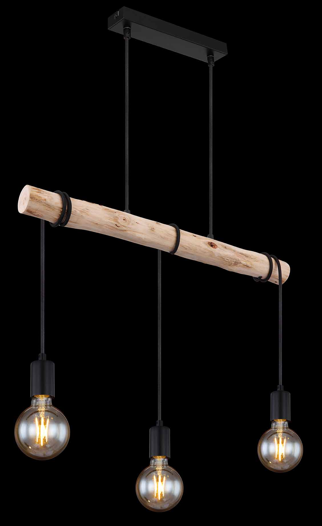 Suspension campagnarde noire en métal Globo Gregor – Image 4