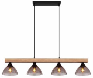 Alternative view of Suspension campagnarde noire en métal Globo Lindi