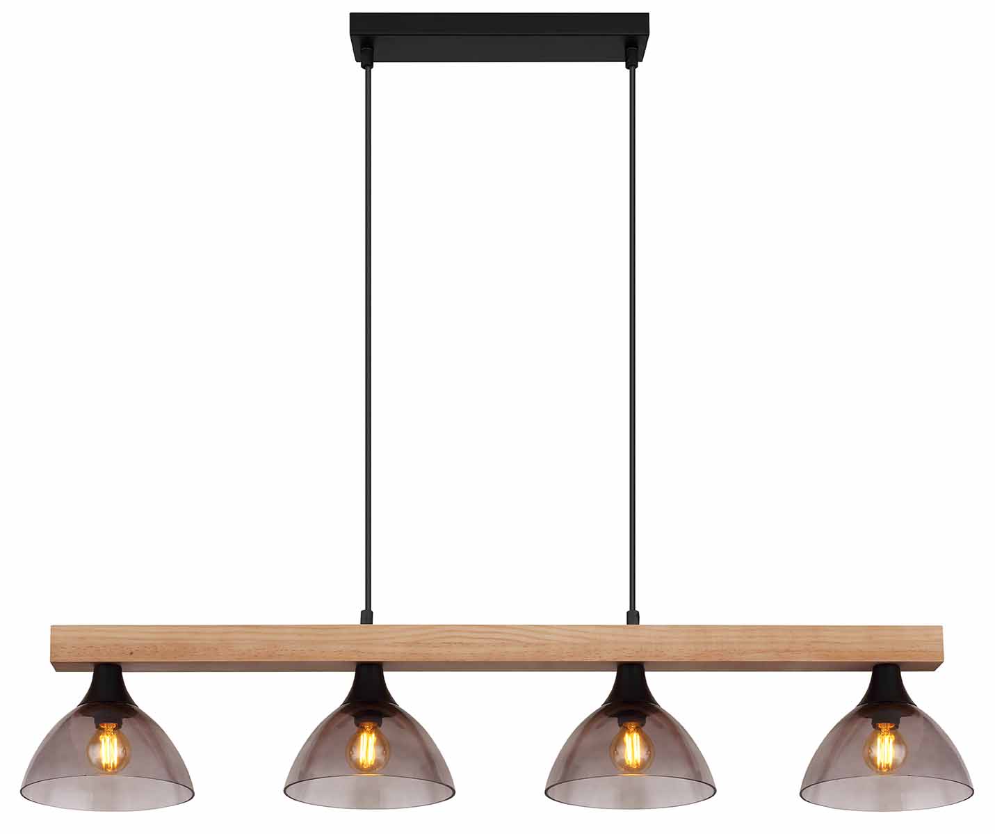 Suspension campagnarde noire en métal Globo Lindi – Image 2