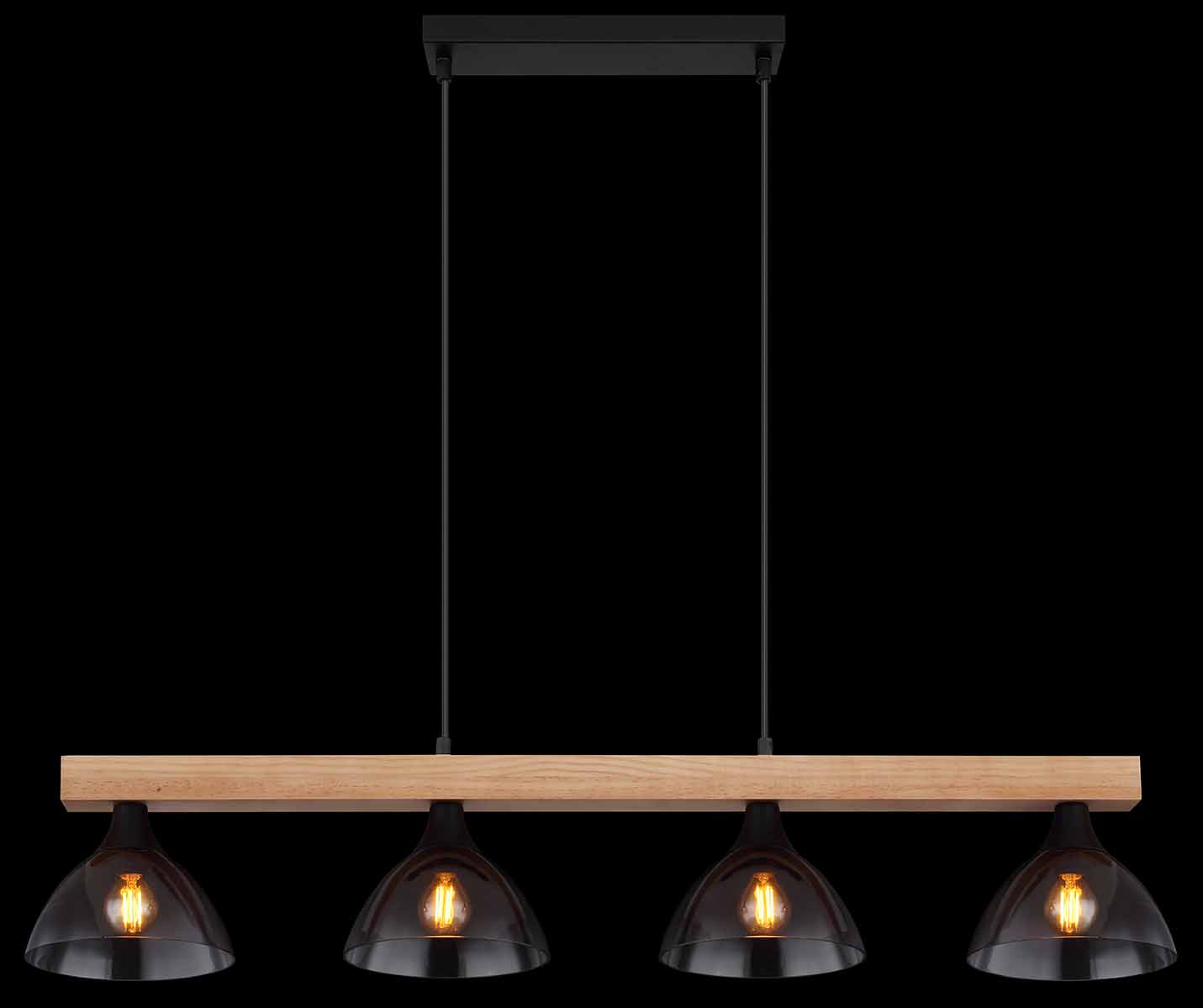 Suspension campagnarde noire en métal Globo Lindi – Image 5