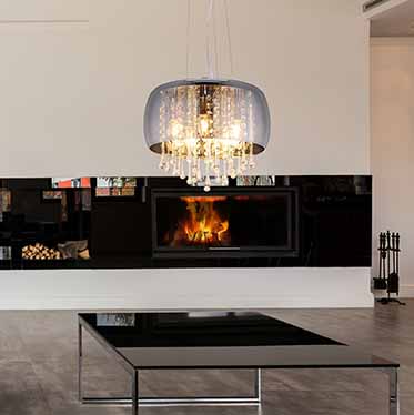 Suspension classique en métal chromé Globo Kalla – Image 4