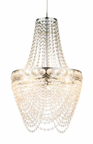 Alternative view of Suspension classique en métal chromé Globo Stromboli