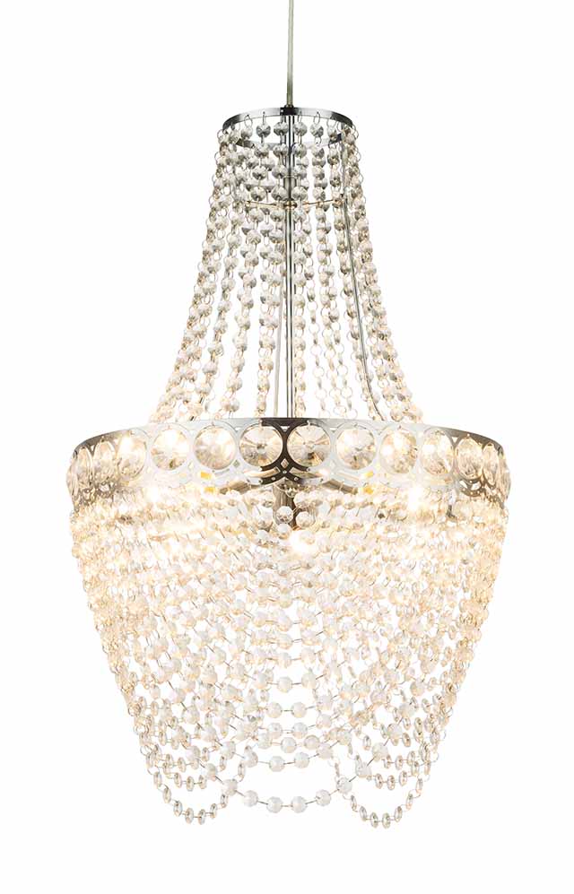 Suspension classique en métal chromé Globo Stromboli – Image 2