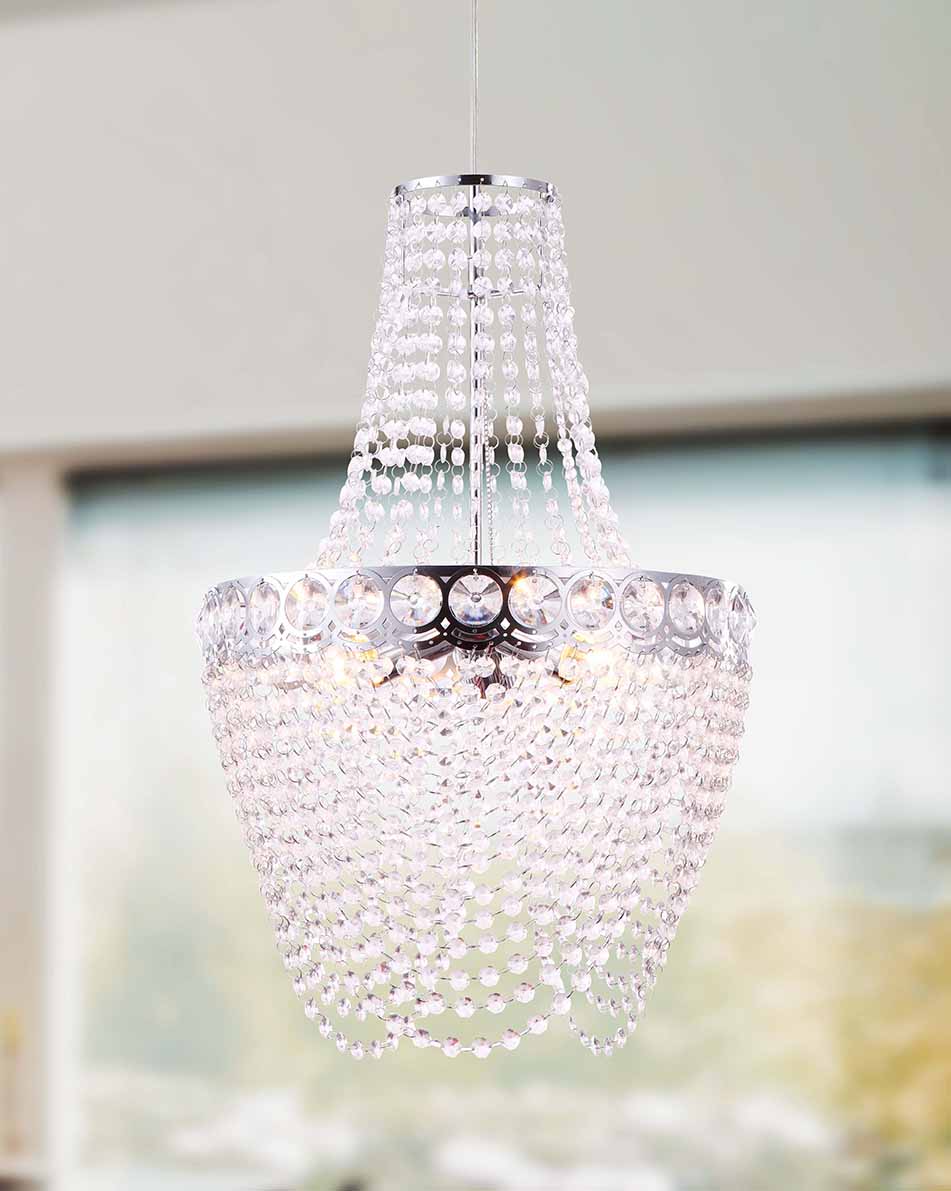 Suspension classique en métal chromé Globo Stromboli – Image 4