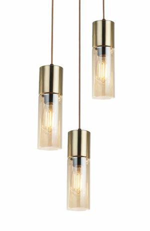 Alternative view of Suspension classique en métal laiton Globo Annika