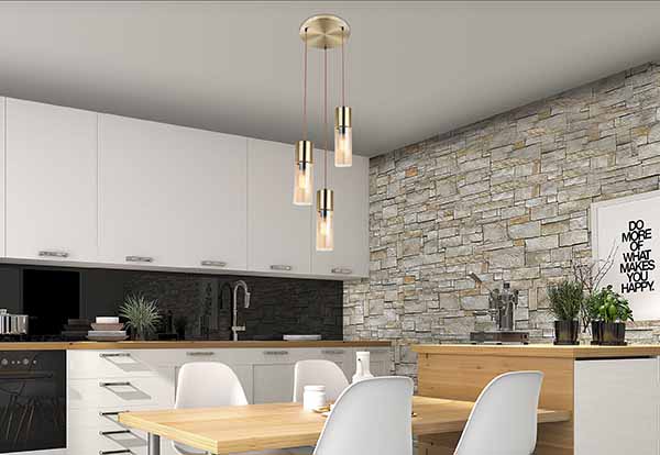 Suspension classique en métal laiton Globo Annika – Image 4