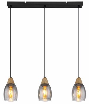 Alternative view of Suspension classique en métal noir Globo Reid