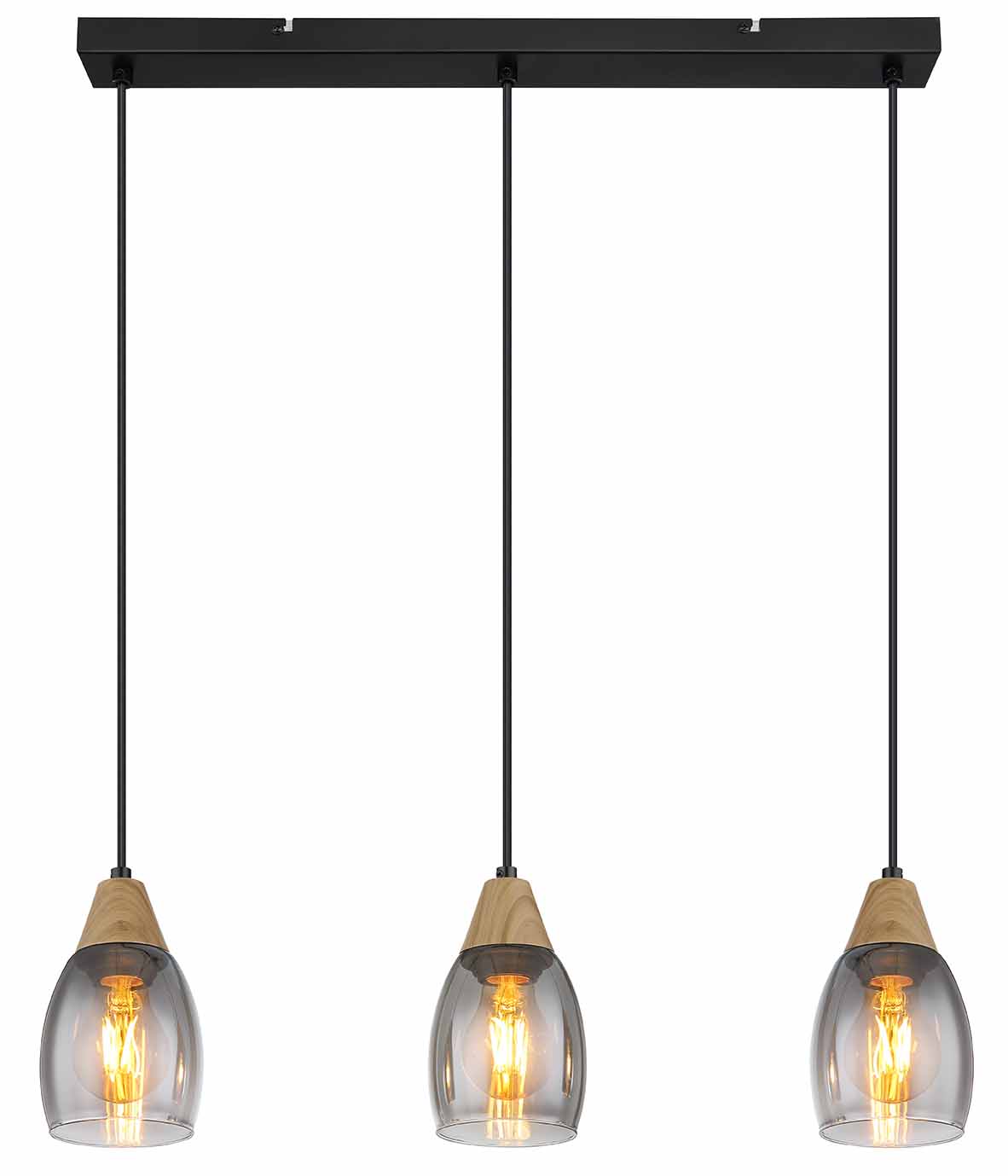 Suspension classique en métal noir Globo Reid – Image 2