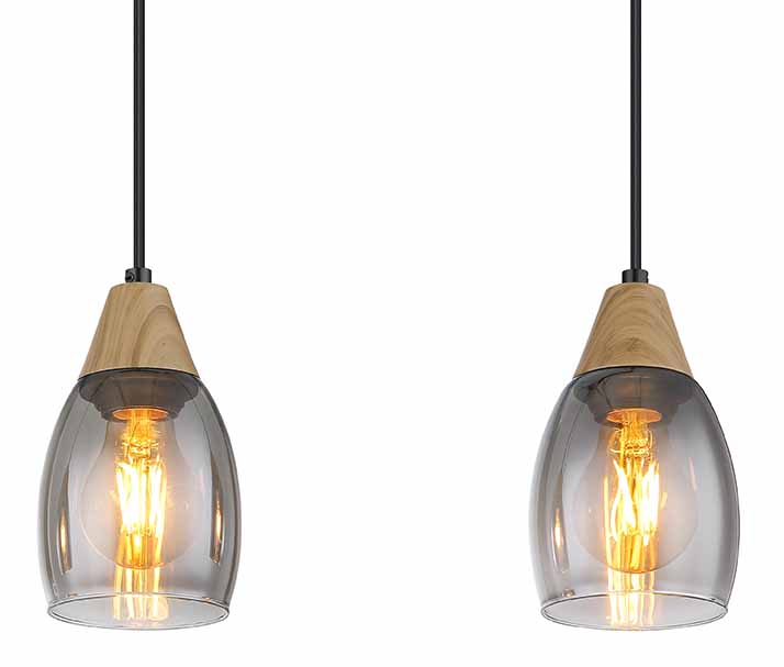 Suspension classique en métal noir Globo Reid – Image 3