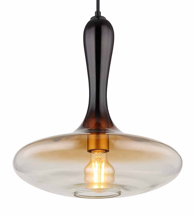 Suspension classique en verre noir Globo Aladdin – Image 2