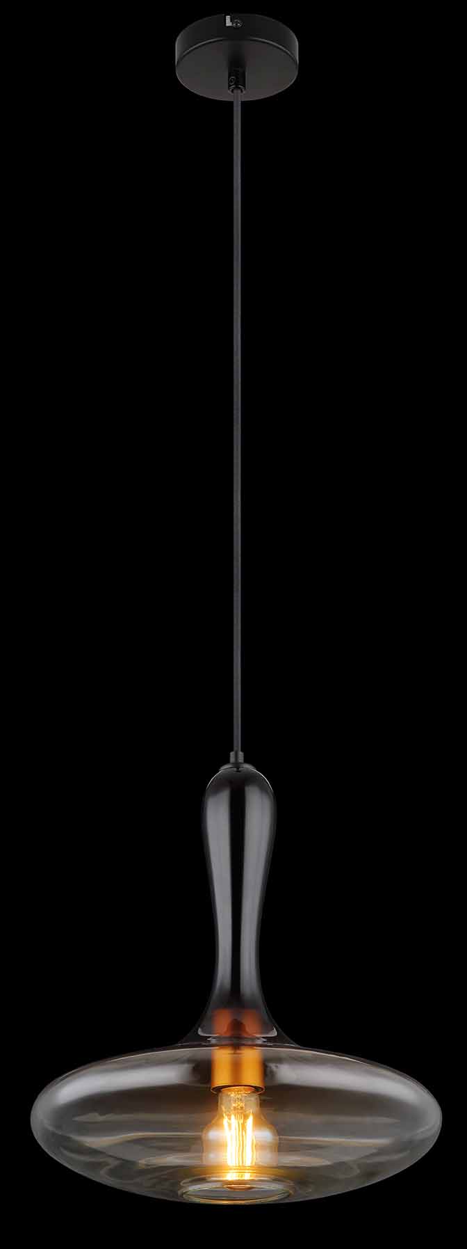 Suspension classique en verre noir Globo Aladdin – Image 3