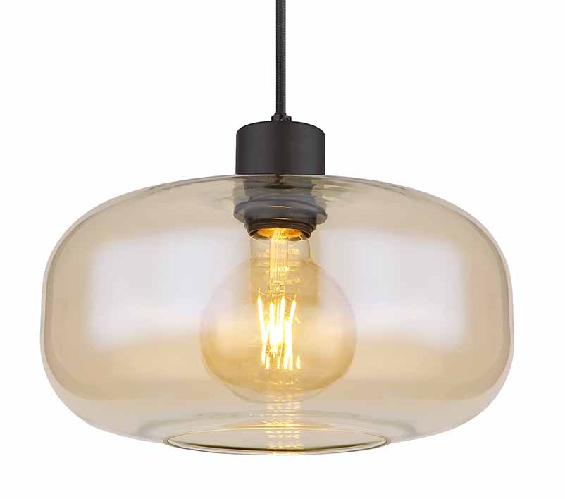 Suspension classique noire en métal Globo Giuseppe – Image 2