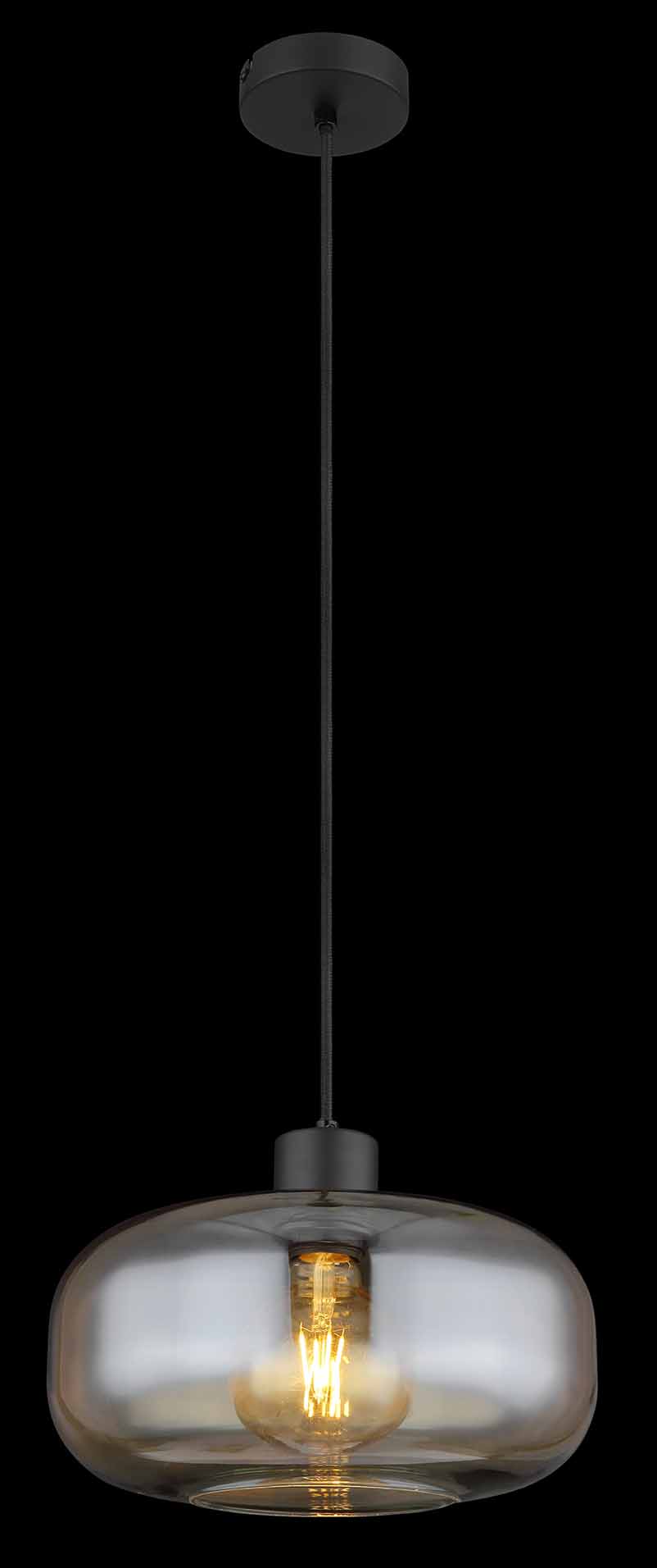 Suspension classique noire en métal Globo Giuseppe – Image 3