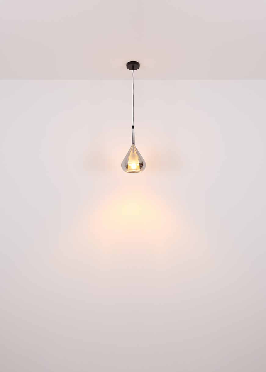 Suspension classique noire en verre fumé Globo Geeky – Image 4