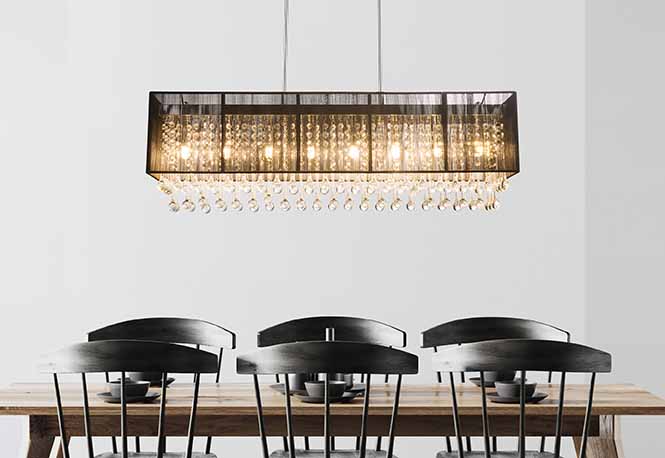 Suspension classique rectangulaire en chrome Globo Bagana – Image 3