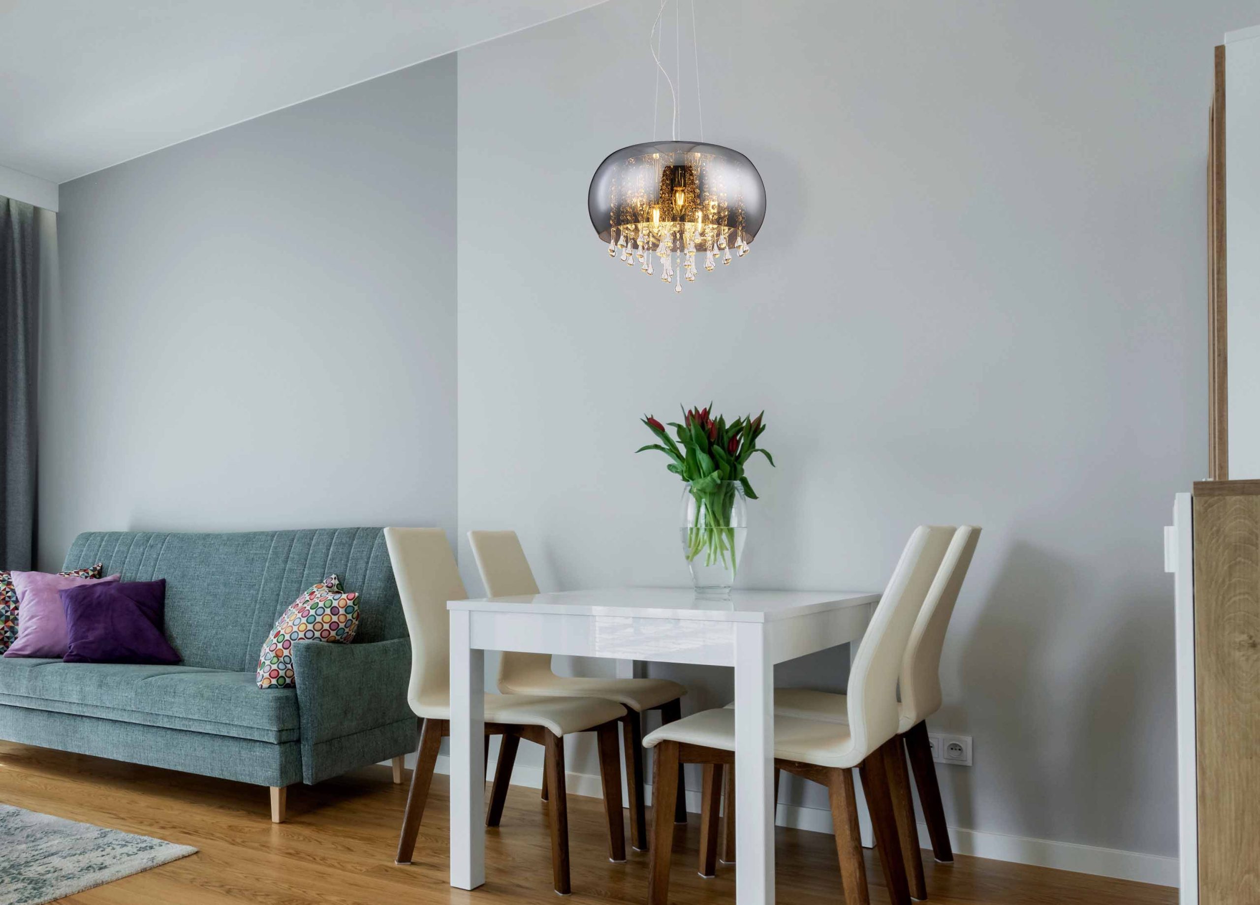 Suspension classique ronde en chrome Globo Kalla – Image 4