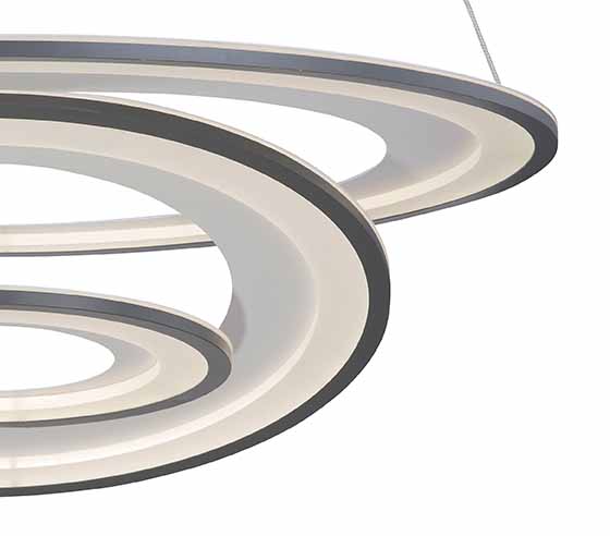 Suspension design anthracite construction à anneaux Globo Torrelle – Image 3