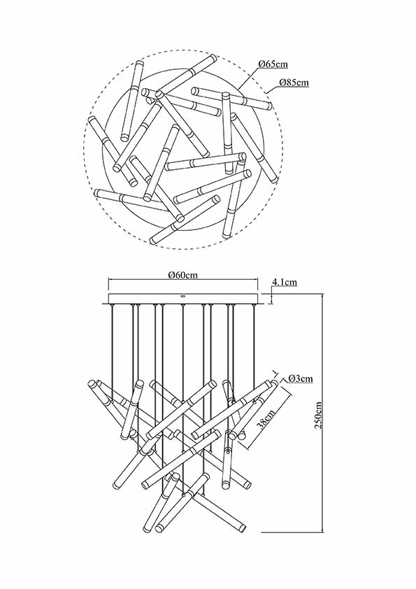 Suspension design anthracite construction de barres Globo Kelsy – Image 4