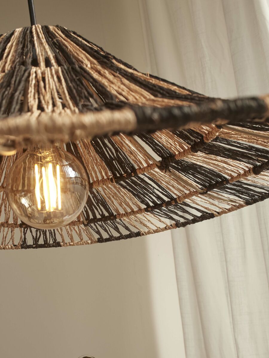 Suspension forme chapeau naturel/noir osier GOOD&MOJO Cuzco – Image 4