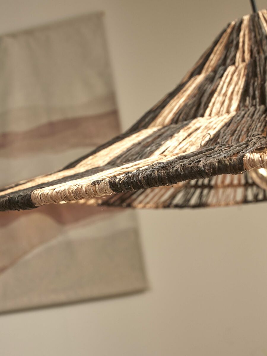 Suspension forme chapeau naturel/noir osier GOOD&MOJO Cuzco – Image 6