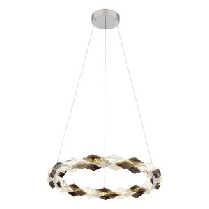 suspension-forme-de-couronne-chrome/gris-fumé-cristal-acrylique-l-globo-karilion-67318h1