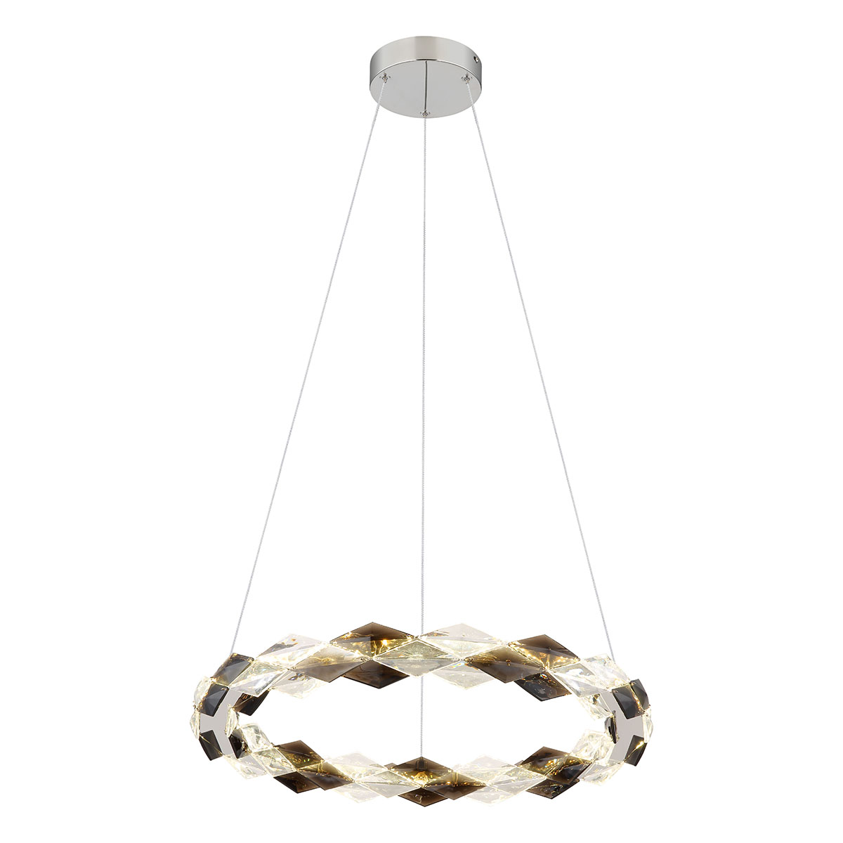 suspension-forme-de-couronne-chrome/gris-fumé-cristal-acrylique-l-globo-karilion-67318h1