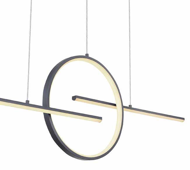 Suspension géométrique grise télécommande Globo Barral – Image 3