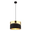 suspension-glamour-noire-avec-capot-doré-globo-or-54046h