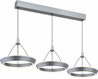 Suspension minimaliste annulaire grise Globo Ferra – Image 4