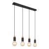 suspension-minimaliste-noire-4-lumières-globo-matti-54045-4h