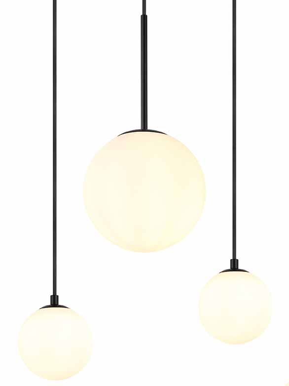 Suspension contemporaine en métal noir Globo Hallie – Image 3