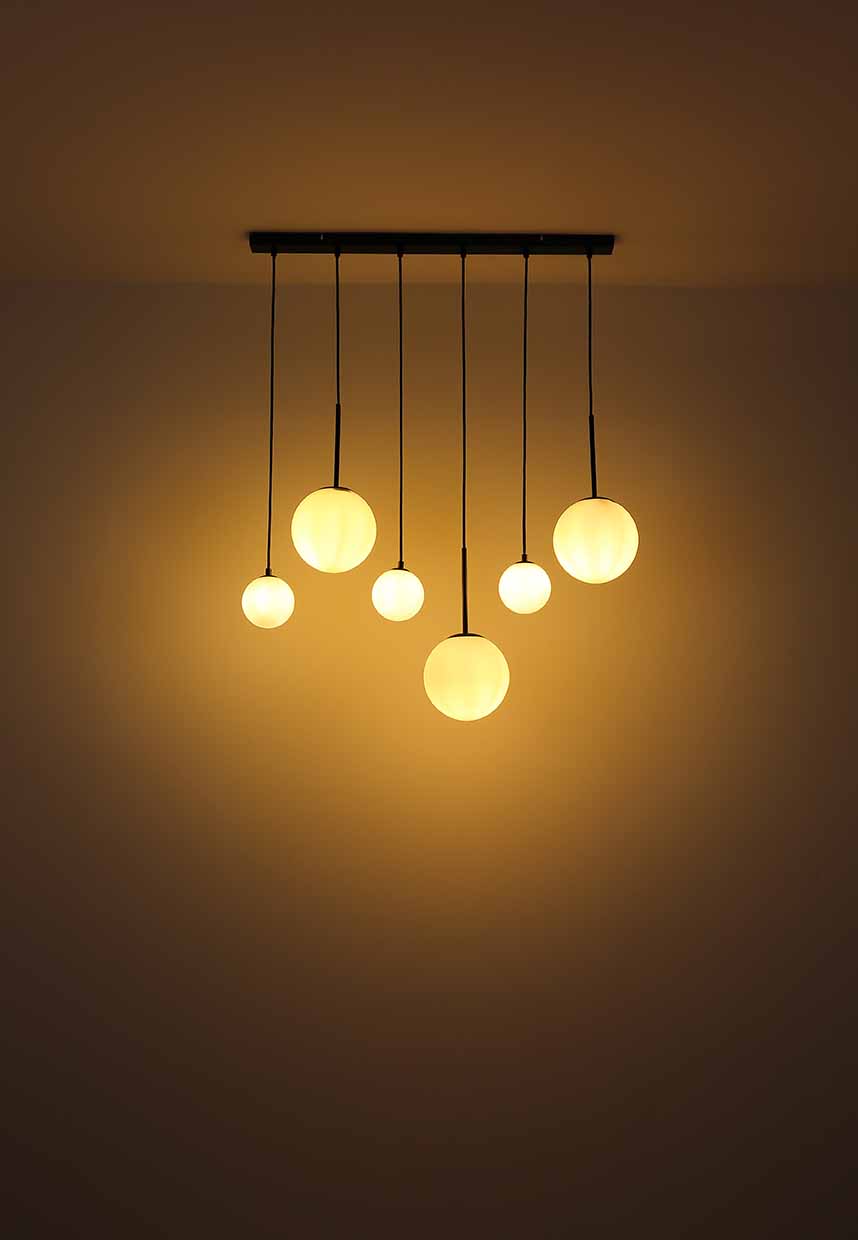 Suspension contemporaine en métal noir Globo Hallie – Image 4