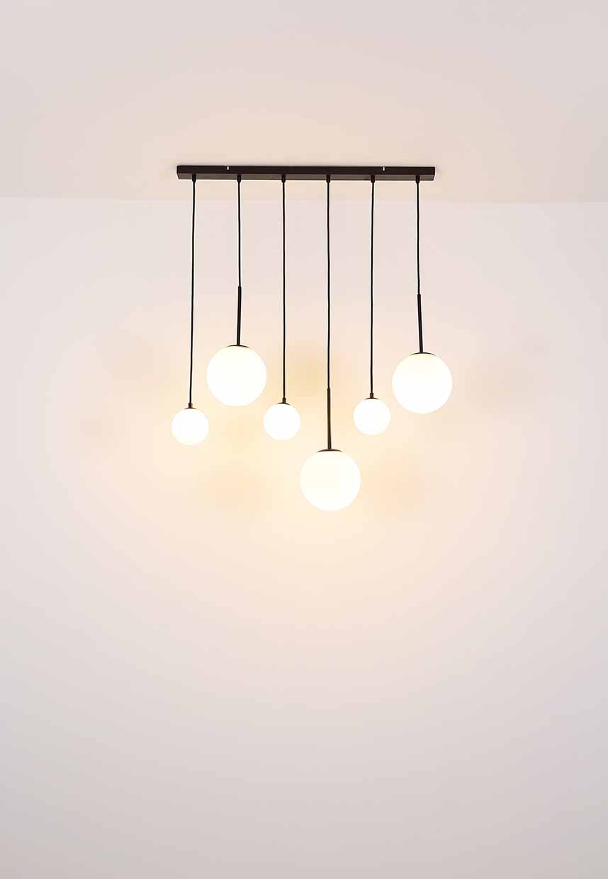 Suspension contemporaine en métal noir Globo Hallie – Image 5