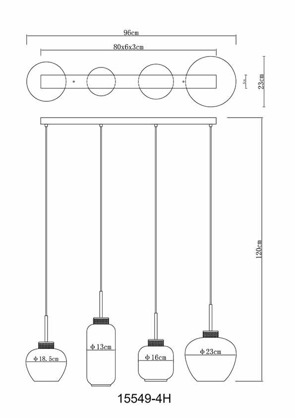 Suspension moderne en verre et métal noir Globo Matt – Image 5