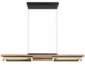 Alternative view of Suspension moderne noire allongée Globo Illa