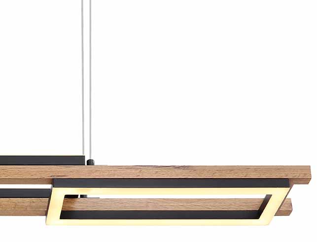 Suspension moderne noire allongée Globo Illa – Image 3