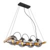suspension-moderne-noire-en-métal-et-bois-globo-leona-15883-4h