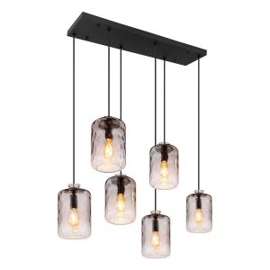 suspension-moderne-noire-en-métal-et-verre-fumé-globo-darina-16046-6h