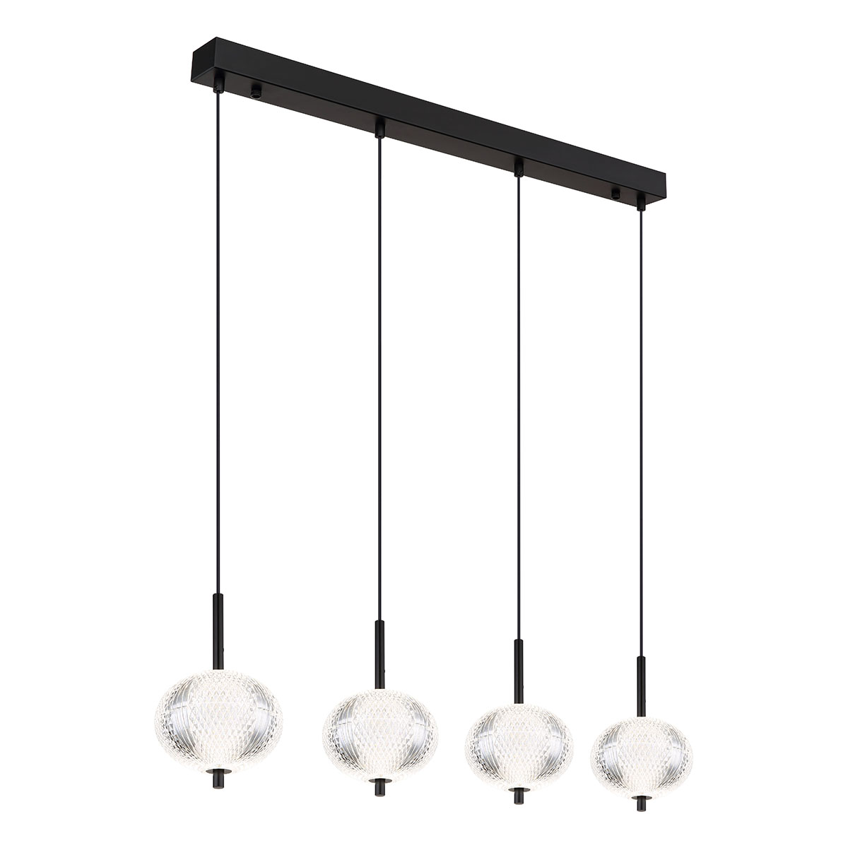 suspension-moderne-noire-en-métal-et-verre-globo-aida-16042-4h