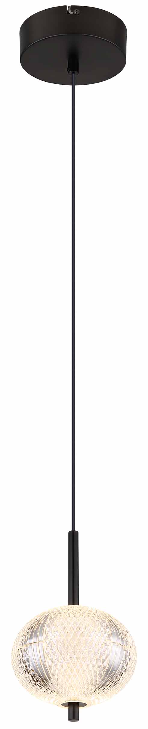 Suspension moderne noire en métal et verre Globo Aida – Image 4