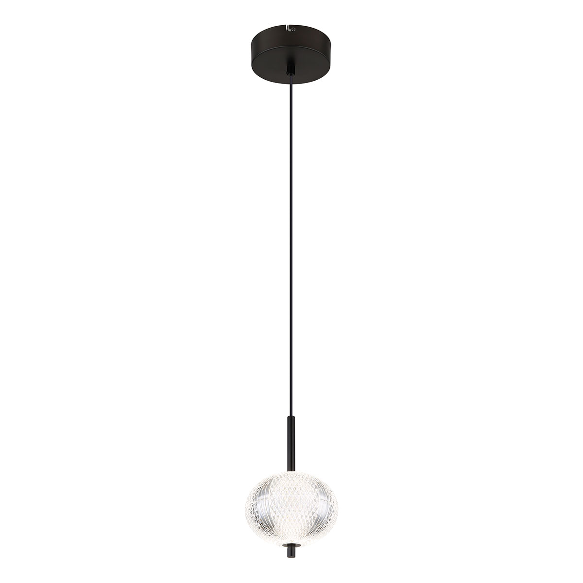 suspension-moderne-noire-en-métal-et-verre-globo-aida-16042h