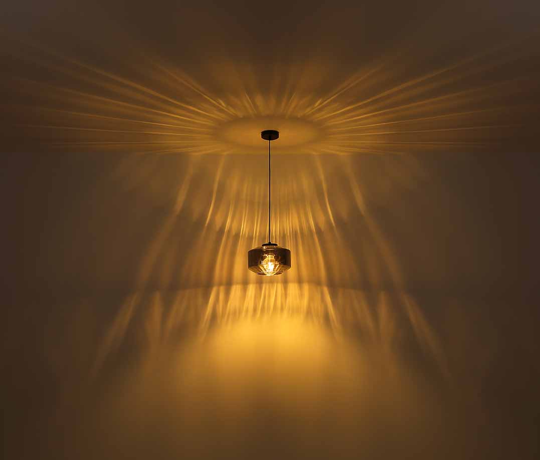 Suspension moderne noire en métal Globo Christiana – Image 3