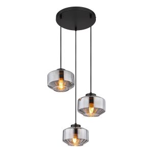 suspension-moderne-noire-en-métal-globo-christiana-15547-3h
