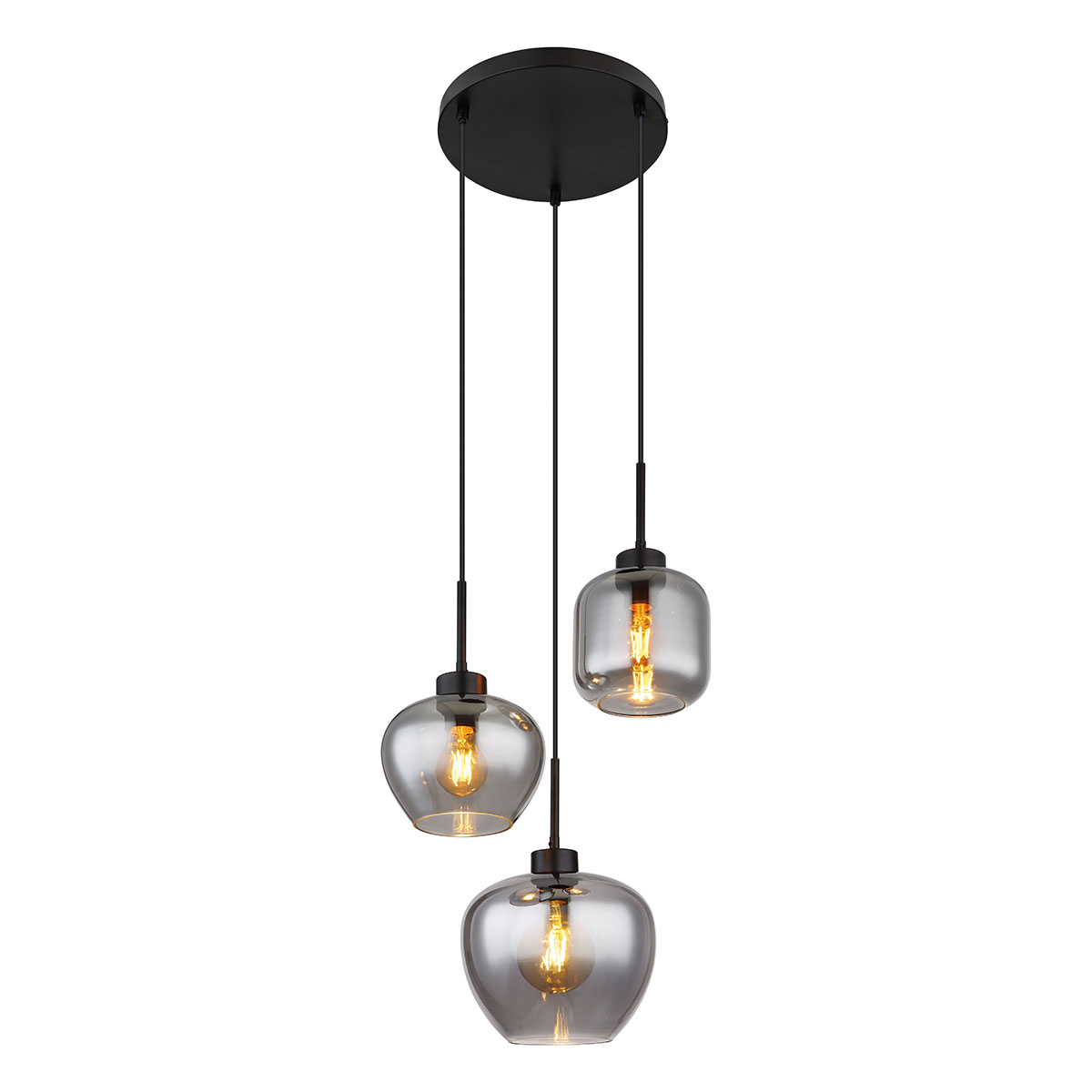 suspension-moderne-noire-en-métal-globo-matt-15549-3sh