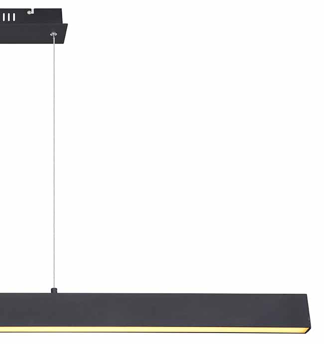 Suspension moderne noire en métal Globo Verena – Image 3